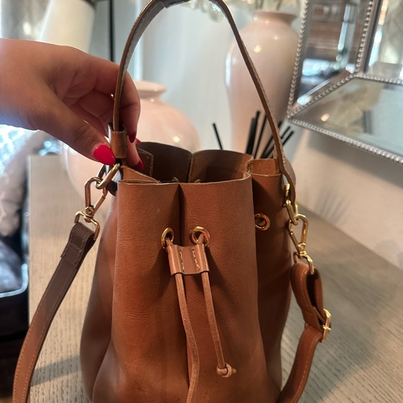Able Tan Leather Shoulder Bag - Picture 1 of 6
